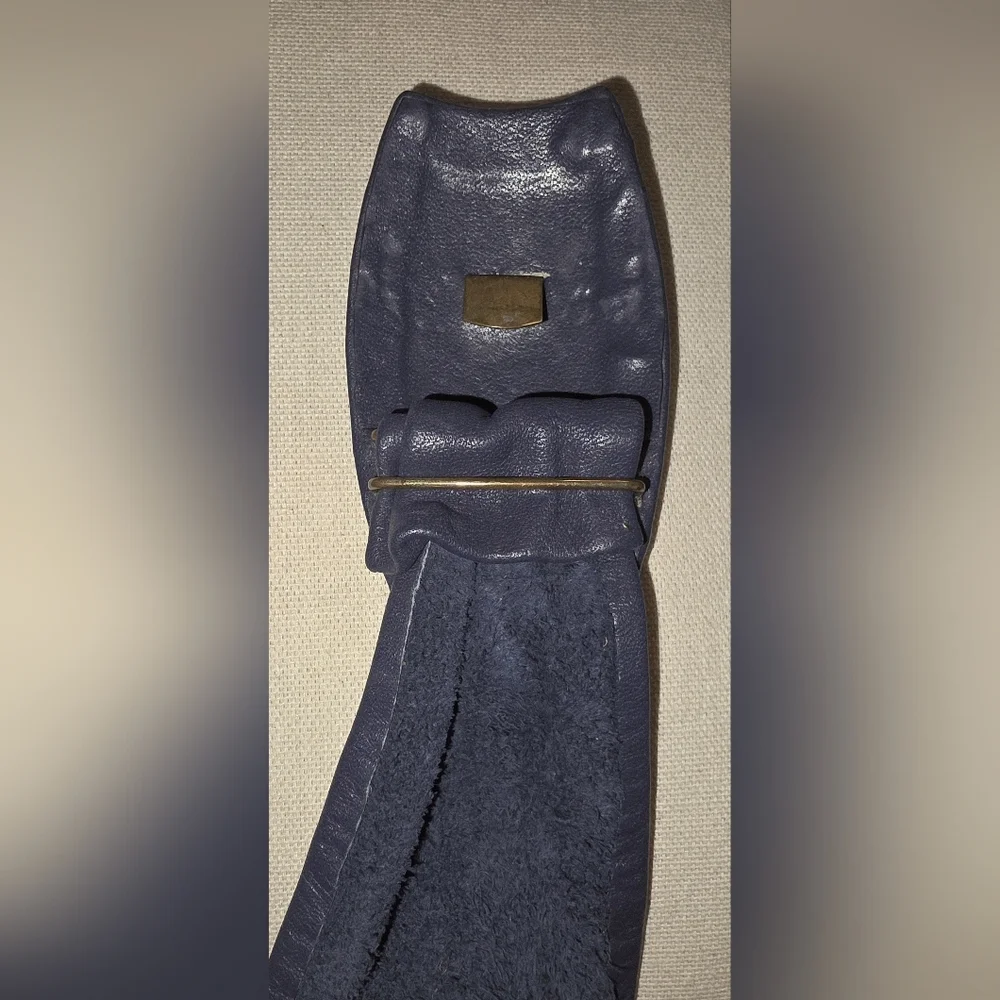 Chic Blue gray Vintage  Leather Belt Hook Learher Buckle